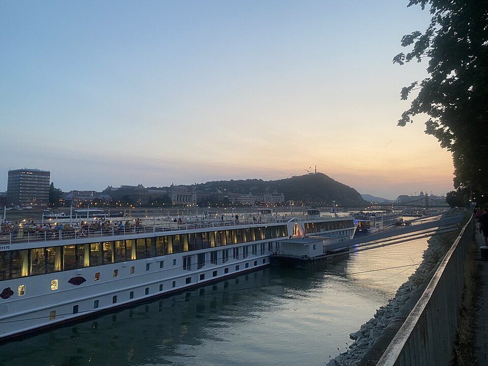 Danube sunset and river views — Budapest
