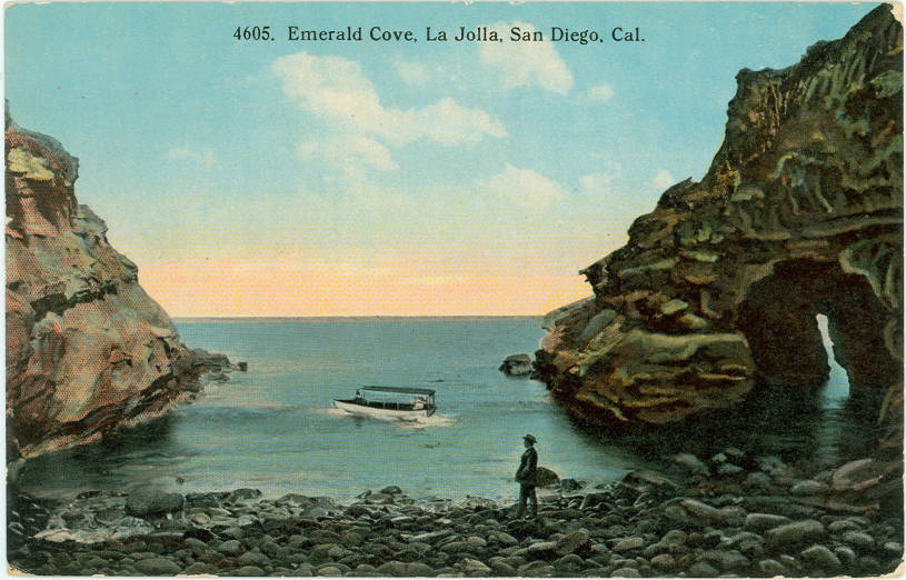 La Jolla Cove and sea-cave coastline — San Diego