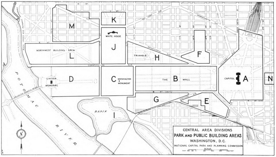 Plan the National Mall by zones — Washington