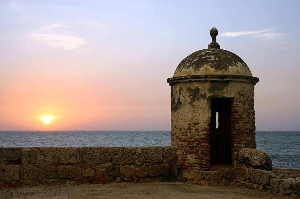 Sunset on the city walls — Cartagena